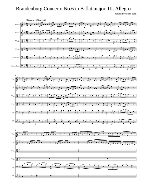 Brandenburg Concerto No.6 in B-flat major, III. Allegro – Johann Sebastian Bach