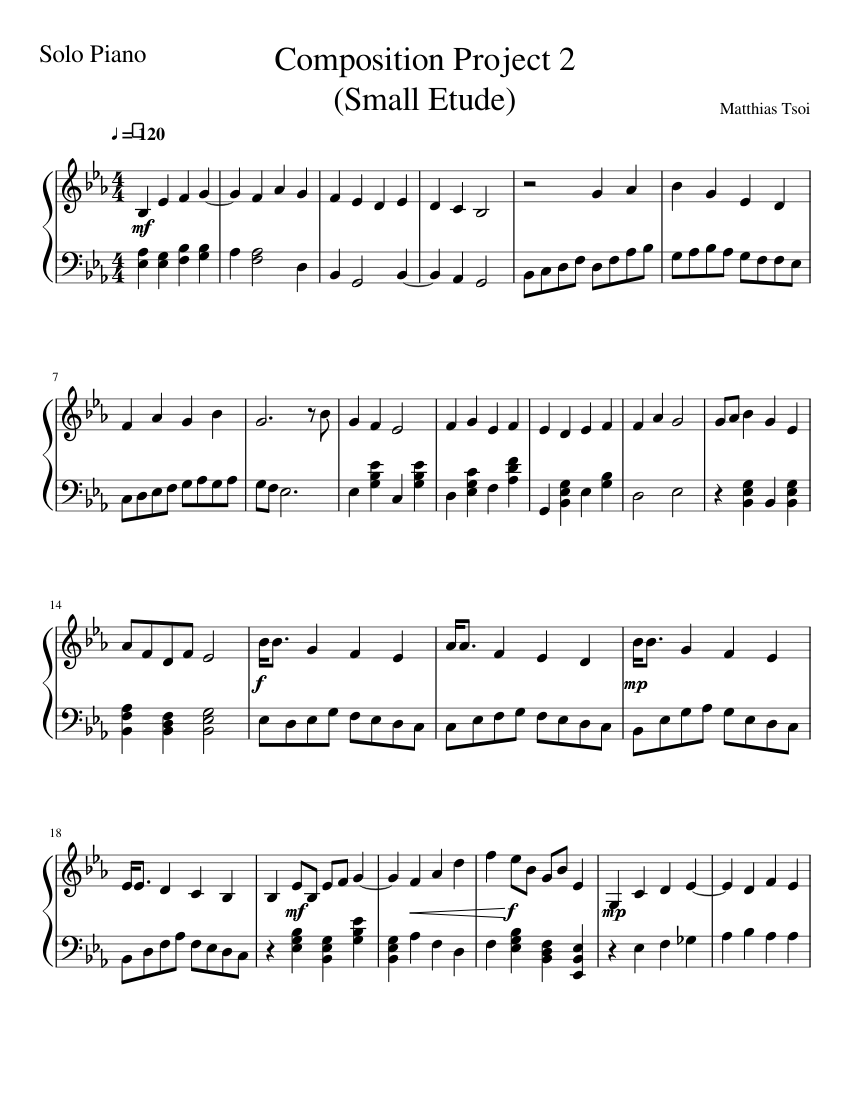 Composition project 2 Sheet music for Piano (Solo) | Musescore.com