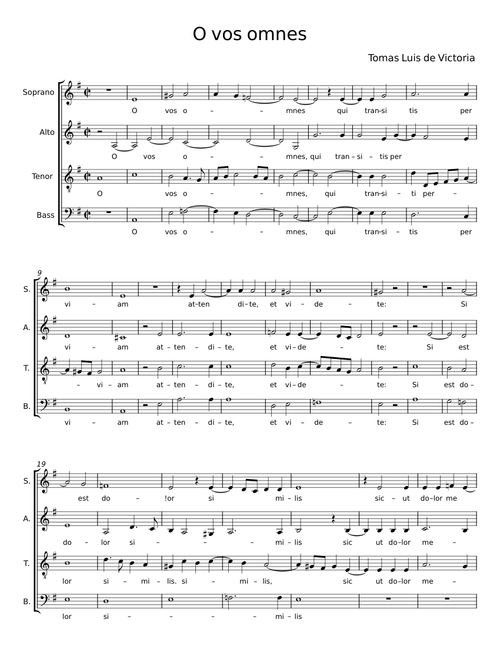 O vos omnes - Tomás Luis de Victoria