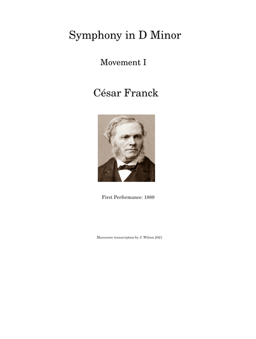 César Franck Symphony in D Minor Movement I