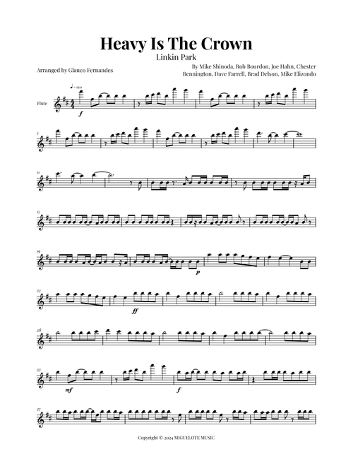 Heavy Is The Crown (Arr. Glauco Fernandes) - Linkin Park (Flute Solo)