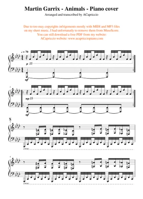 Free animals by Martin Garrix sheet music | Download PDF or print on  