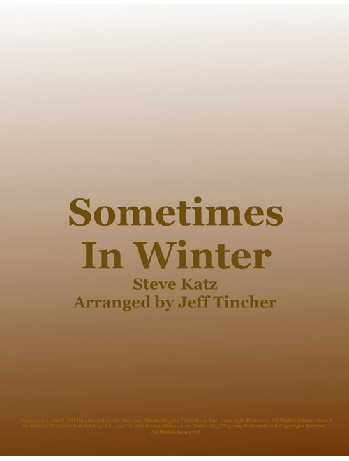 Sometimes In Winter (Arr. Jeff Tincher) - Blood, Sweat & Tears (Piano Vocal)