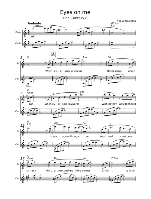 Eyes on me – Nobuo Uematsu