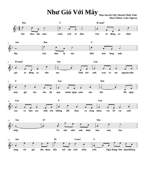 Như gió với mây – Luke Nguyen