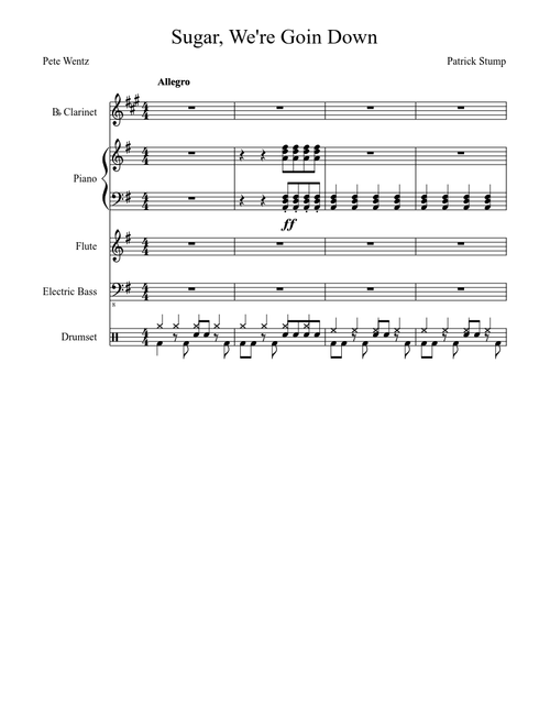 Sugar We're Goin' Down [work in progress]