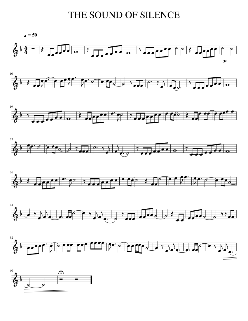 THE SOUND OF SILENCE FLUTE Sheet music for Flute (Solo) THE SOUND OF SILENCE FLUTE Sheet music for Flute (Solo)