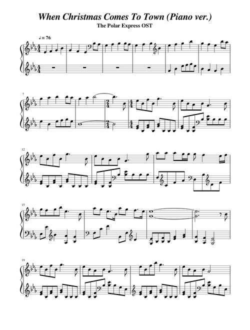 When Christmas Comes To Town (Full Piano ver.)