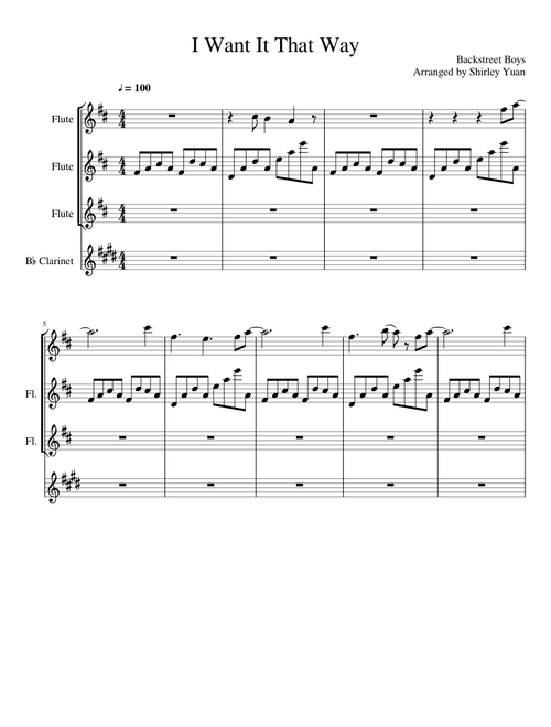 Backstreet Boys- I Want It That Way (Quartet)