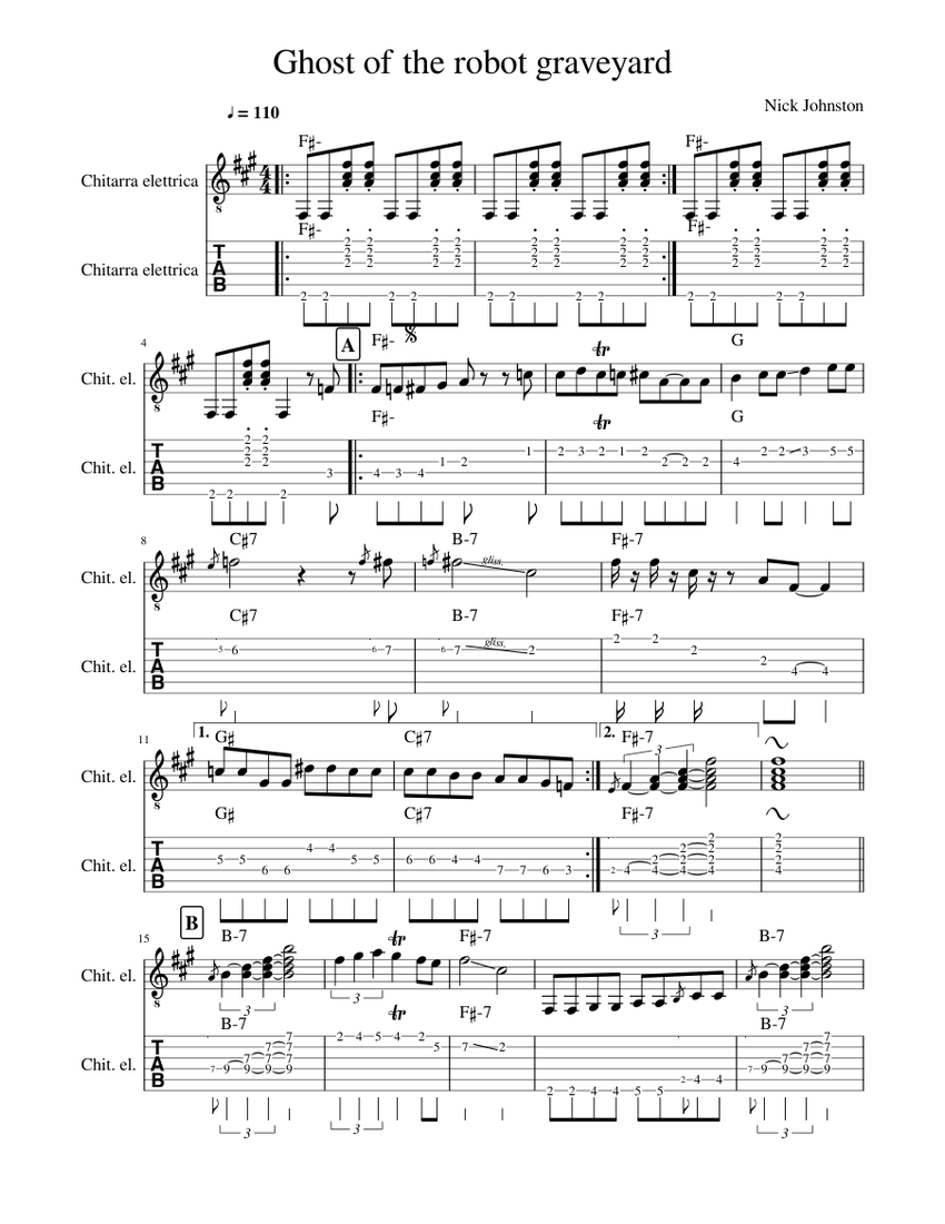 BOP CATS　タブ譜付き　CRACK THE MARIAN 楽譜　スコア BOP CATS タブ譜付き CRACK THE MARIAN 楽譜 スコア