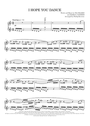 Play Official version of I Hope You Dance Sheet Music by Lee Ann Womack ...