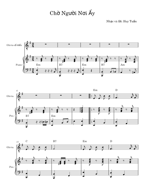 Chờ người nơi ấy - Huy Tuấn