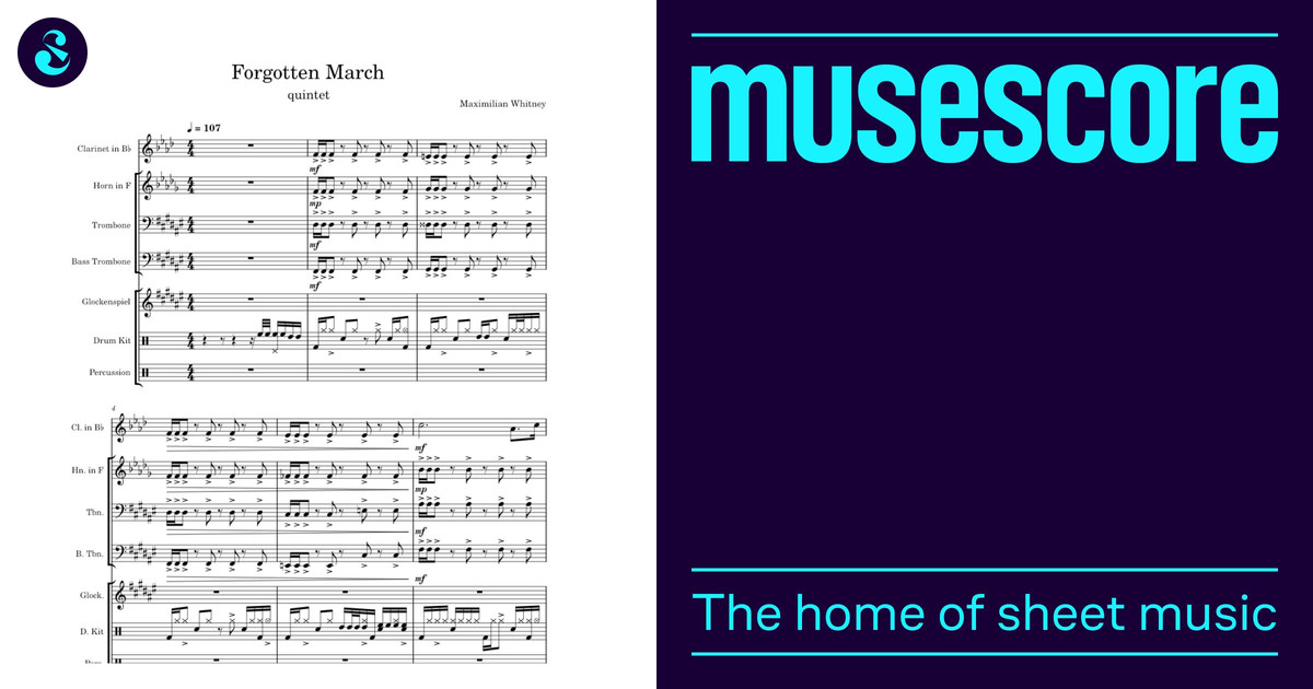 forgotton March (work in progress) 2 Sheet music for Trombone, French ...