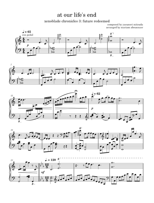 At Our Life's End - Xenoblade Chronicles 3: Future Redeemed (Title Theme) by Yasunori Mitsuda