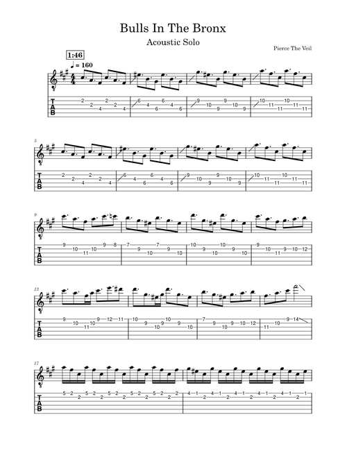 Bulls In The Bronx - Pierce The Veil (Acoustic Solo)