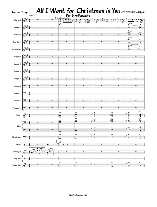 All I Want for Christmas is You - Mariah Carey (Jazz Ensemble)