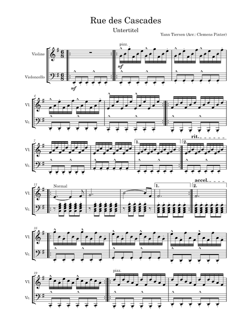 Rue des cascades – Yann Tiersen