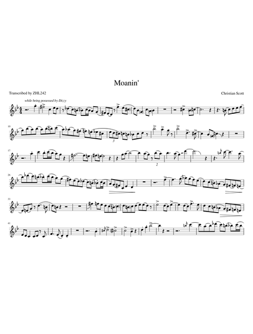 Moanin' - Christian Scott Trumpet Solo