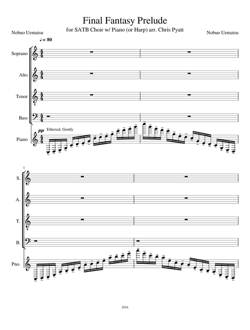 Final Fantasy Prelude - Arr. Pyatt