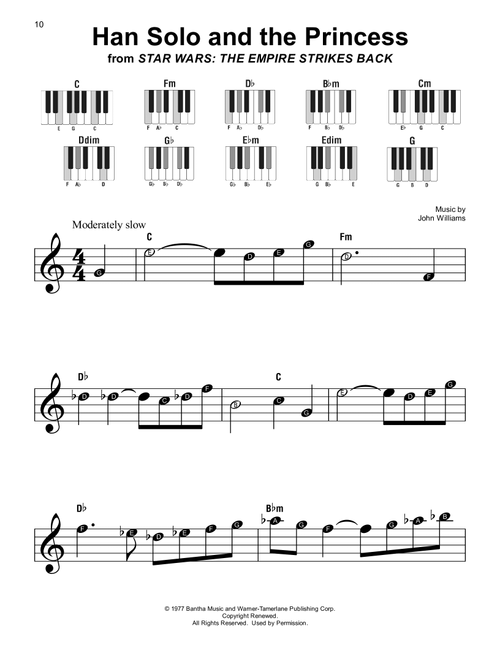 Han Solo And The Princess (from Star Wars: The Empire Strikes Back) - John Williams (Super Easy Piano)