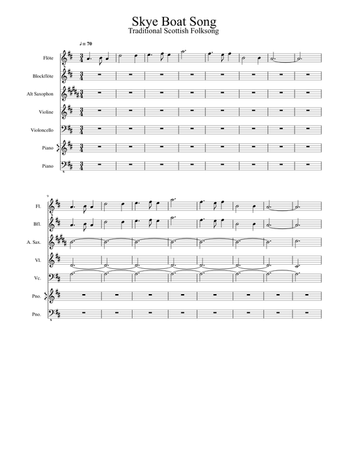The Skye Boat Song (Outlander Theme Song) for small orchestra
