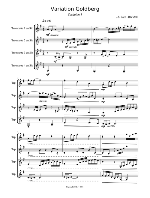 Goldberg Variation - N°1 | BWV 988 – Johann Sebastian Bach