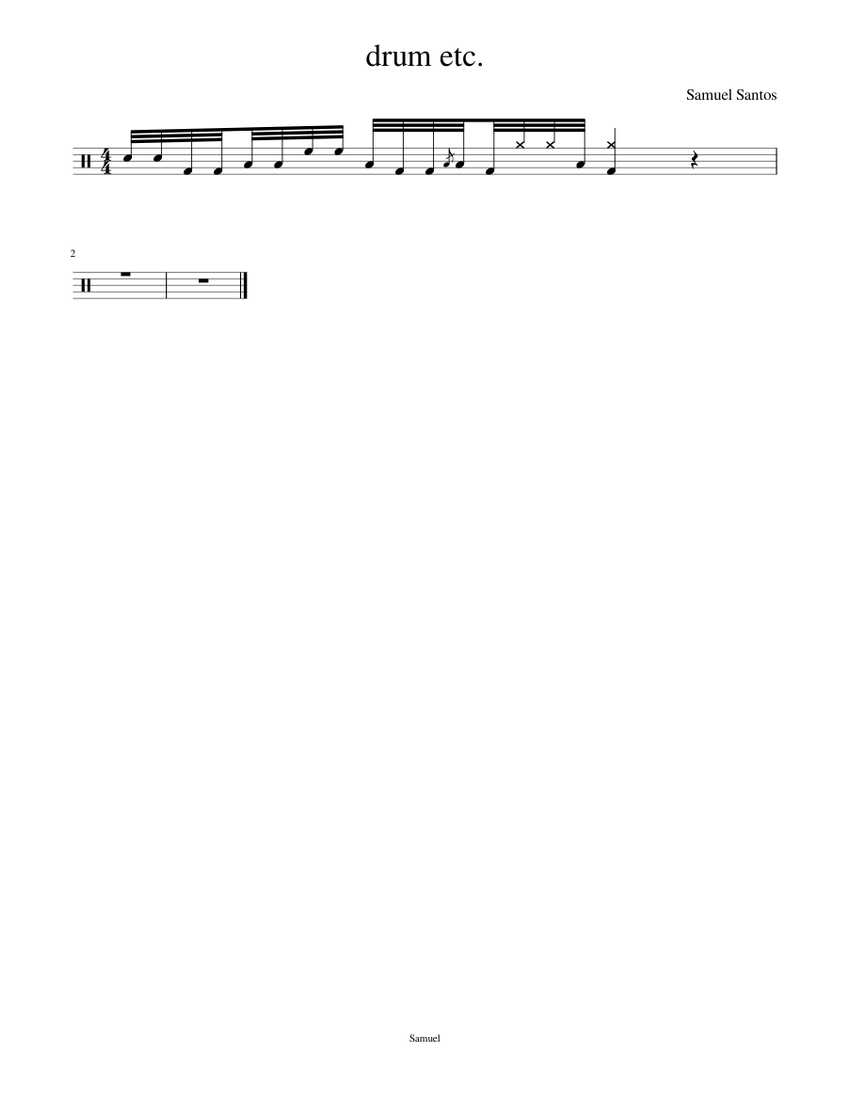 drum etc. Sheet music for Drum group (Solo)