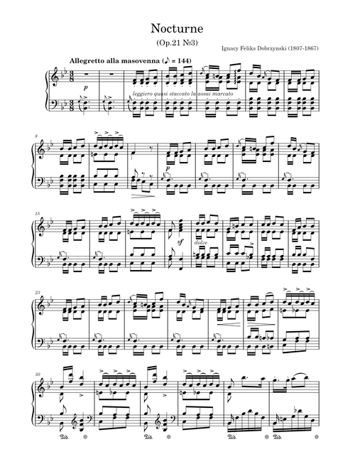 Nocturn, Op.21 №3 – Ignacy Feliks Dobrzyński