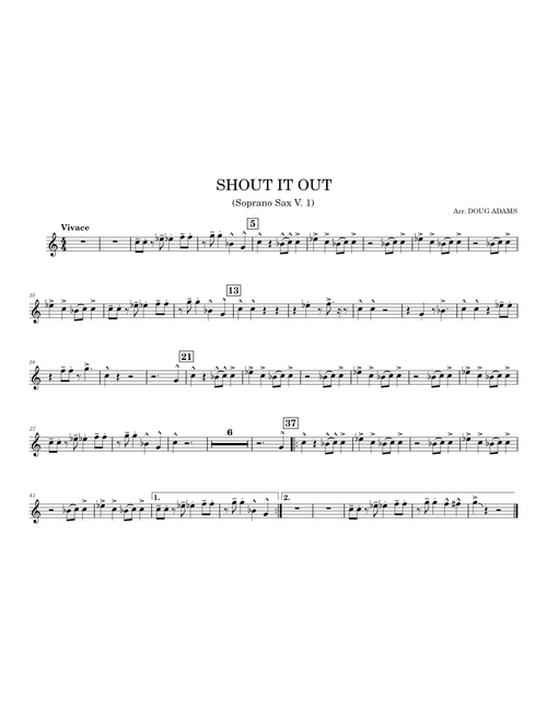 Shout It Out – Drumline SHOUT IT OUT-Soprano Sax.mscx