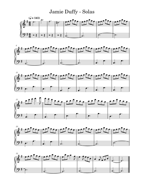 Solas –  Jamie Duffy - Easy Version