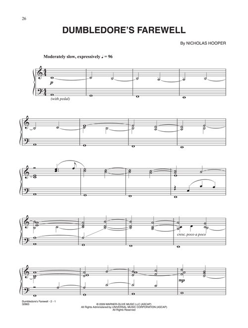 Dumbledore's Farewell (from Harry Potter) - Nicholas Hooper (Piano Solo)