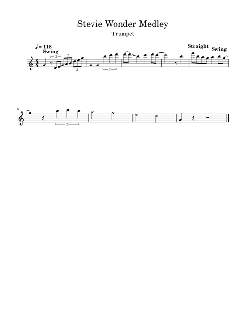 Stevie Wonder Medley Trumpet
