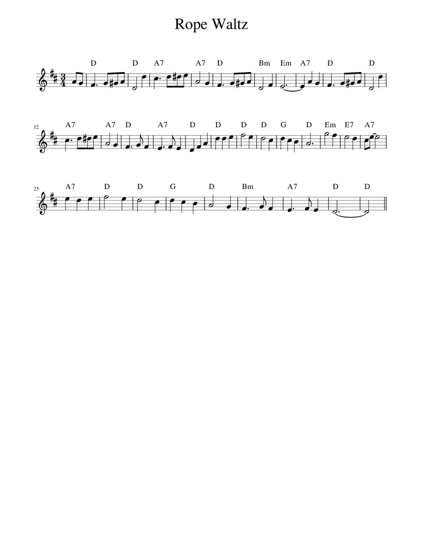 Rope Waltz Sheet music for Piano (Solo)