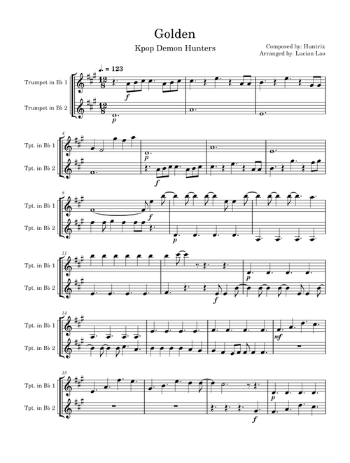 Golden (Trumpet Duet)
