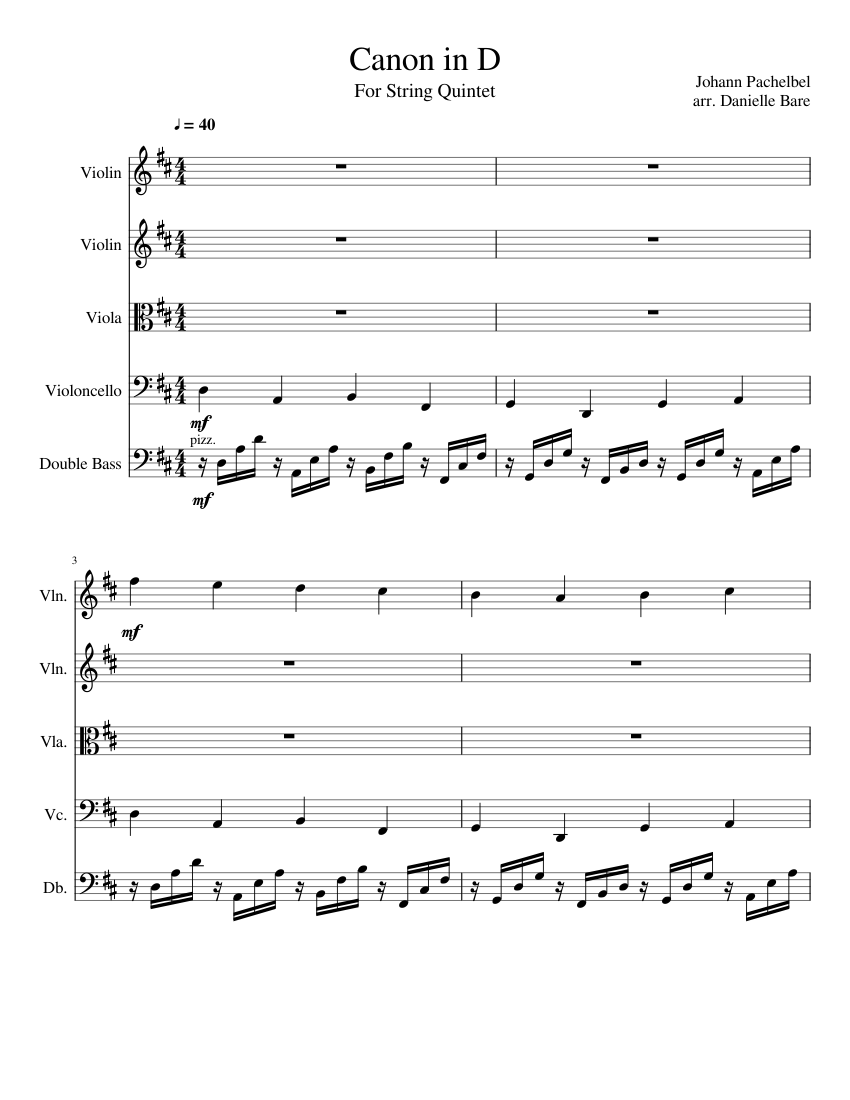 Canon in d violin and cello cheap