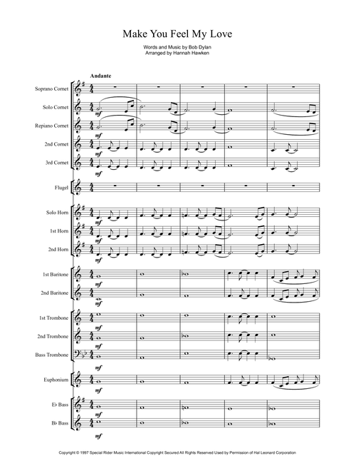 Make You Feel My Love (Arr. Hannah Hawken) - Bob Dylan (Brass Band)