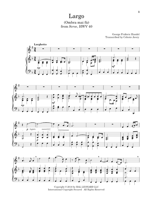 Ombra Mai Fu - George Frideric Handel (Clarinet and Piano)