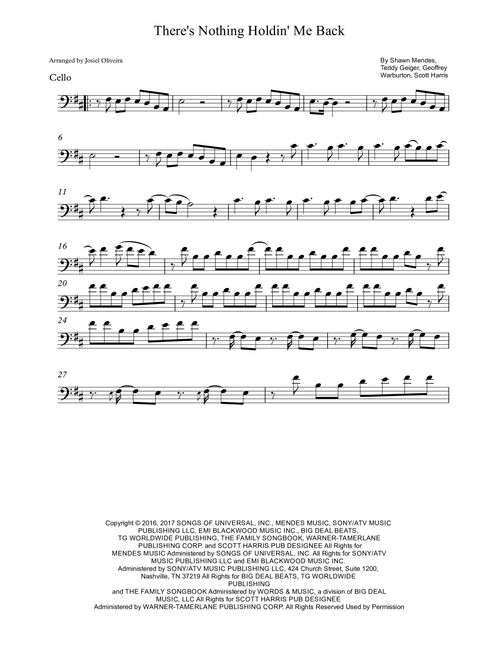 There's Nothing Holdin' Me Back (Arr. Josiel Oliveira) - Shawn Mendes (Cello Solo)
