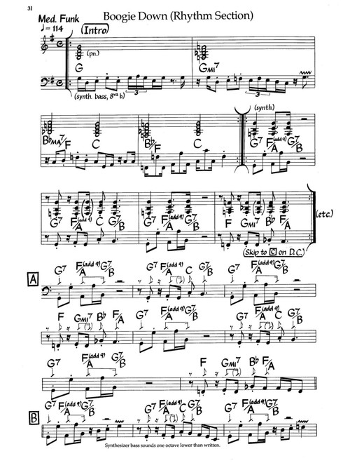 Boogie Down - Rhythm section - Leadsheet (Arr. Al Jarreau) (Lead Sheet - Fake Book)