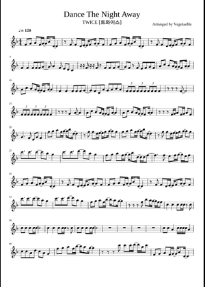 HEARTBEATS DANCE THE NIGHT AWAY バンドスコア TWICE (트와이스) - Dance the Night Away Sheet Music for Piano