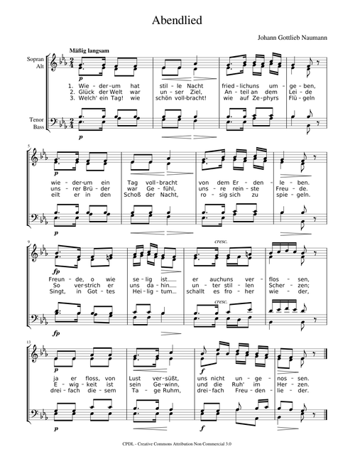 Abendlied - Johann Gottlieb Naumann