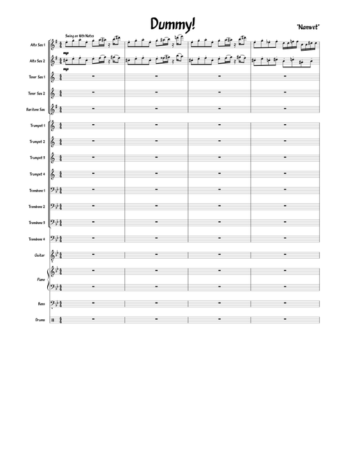 Undertale - Dummy! Jazz Band Arrangement (Original)