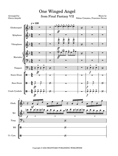 One-Winged Angel (Arr. Gloria Atoyebi) - Gamechops (Percussion Ensemble)