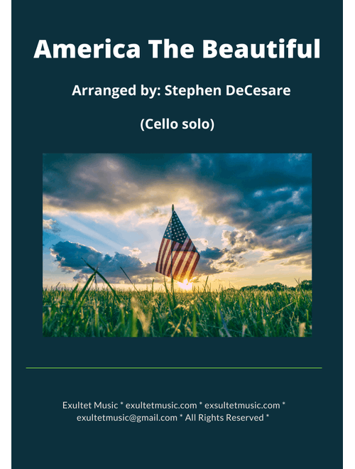 America The Beautiful (Cello solo and Piano) (Arr. Stephen DeCesare) - Samuel A Ward (Cello and Piano)