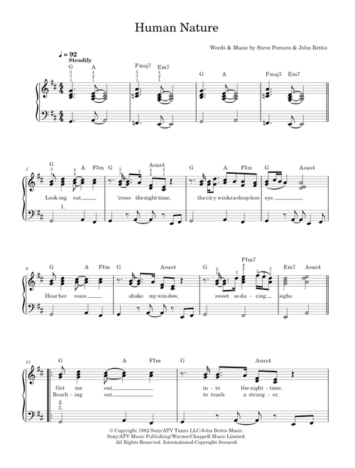Human Nature - Michael Jackson (Easy Piano)