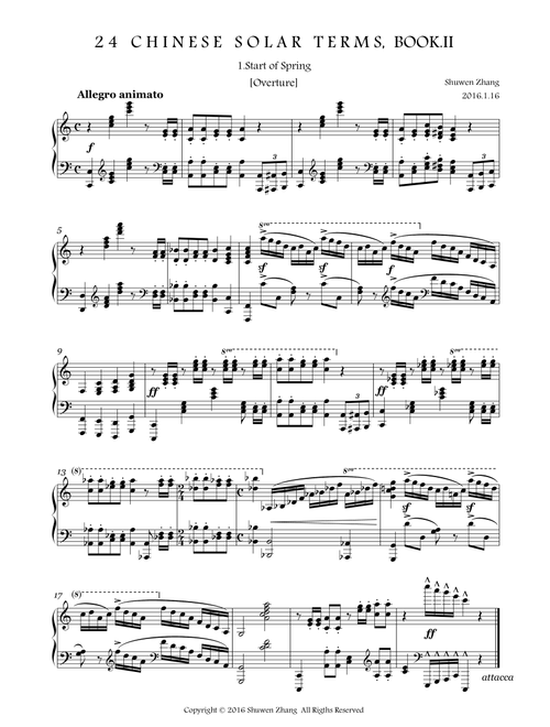 24 Chinese Solar Terms,Bk.2,No.1: Start of Spring - Schuwenn Z. (Piano Solo)