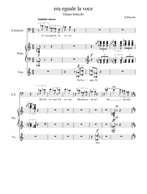 Gianni Schicchi era eguale la voce - Puccini