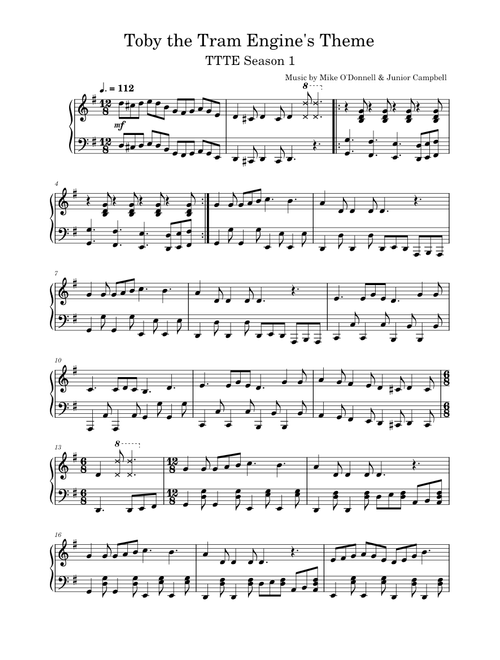 Toby the Tram Engine – Mike O'Donnell Toby the Tram Engine's Theme - Piano Version