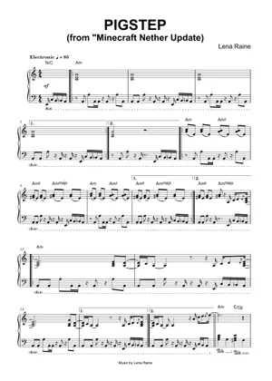 Pigstep Notes Play Official version of Pigstep Sheet Music by Lena Raine | MuseScore.com