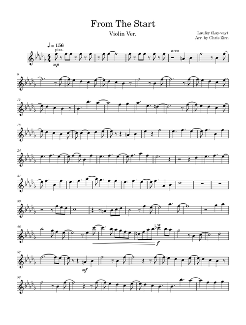 From The Start – Laufey, Violin Ver.